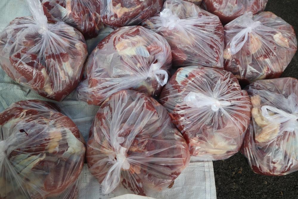 qurbani meat distributino to poor ghareeb ghurba